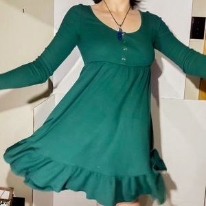 Green babydoll dress